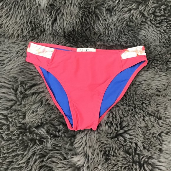 Jessica Simpson | Girl's 2 Piece Bathing Suit | Pink & White | Size 8 - Picture 4 of 5